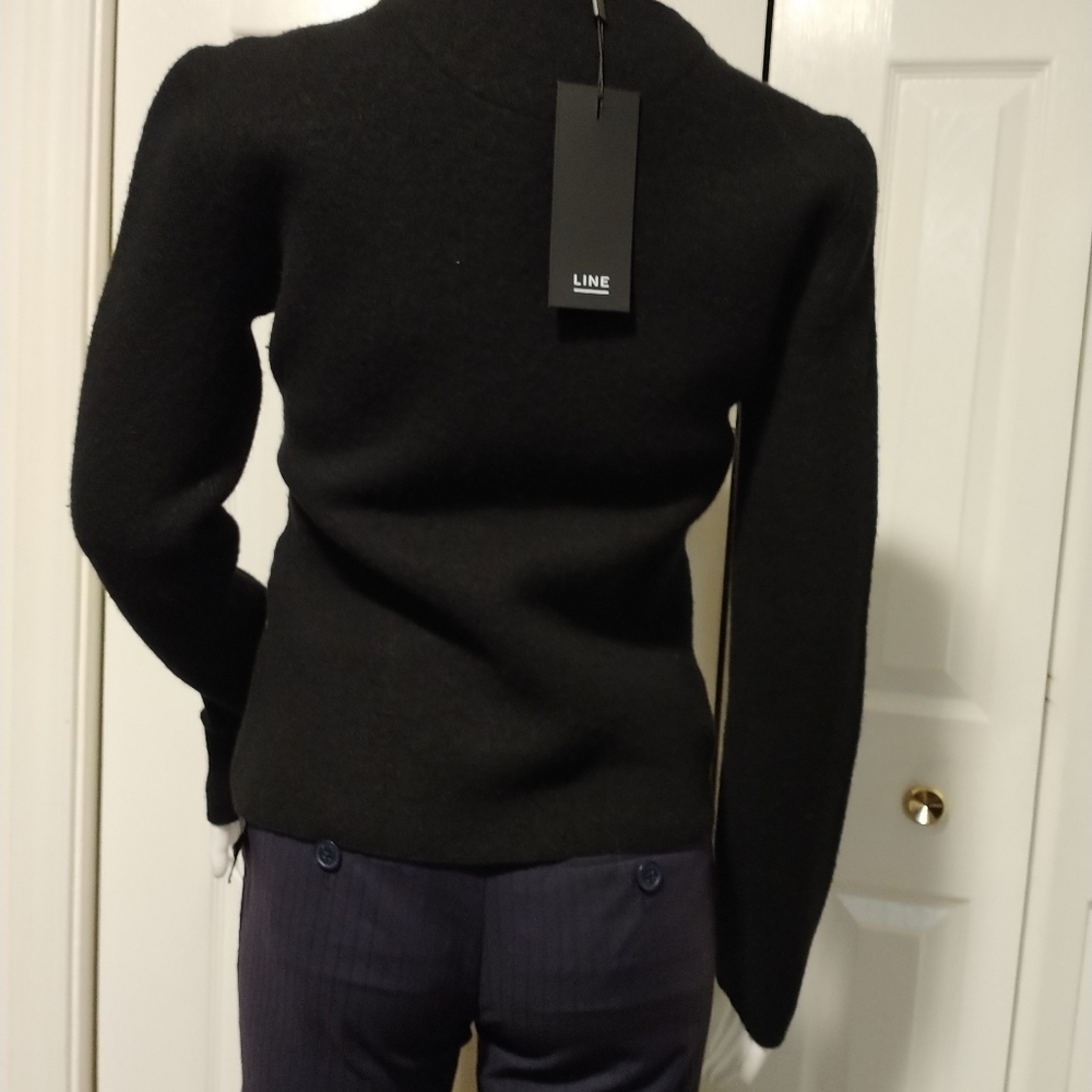 Line  Short Wool Jacket Black - Picture 4 of 7
